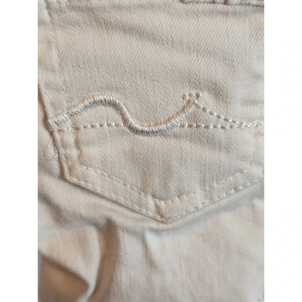 7‎ Seven for All Mankind Infant girls White Designer jeans Sz 2T EUC Adjustable